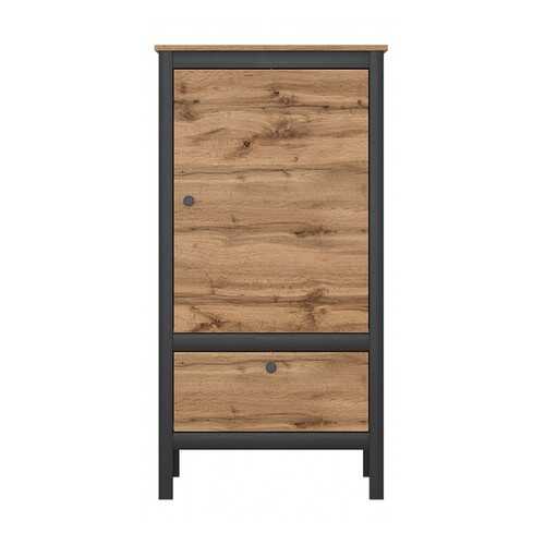 Тумба прикроватная приставная BlackRedWhite Лофт REG1D1S/60 62x38,5x120,5 см, дуб вотан в ИКЕА